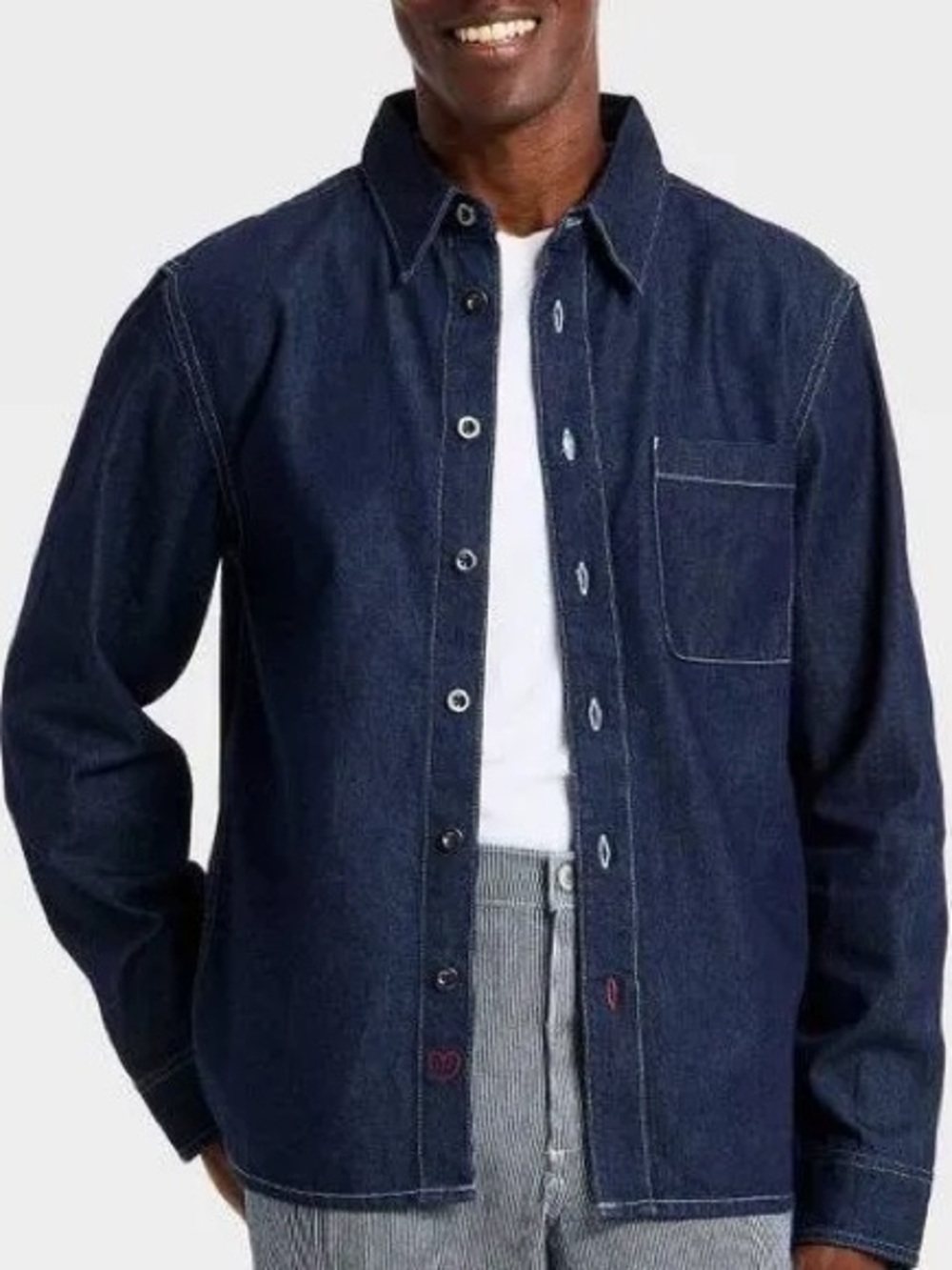 Goodfellow & Co Men's Dark Indigo Denim Shirt Jacket Size XXL